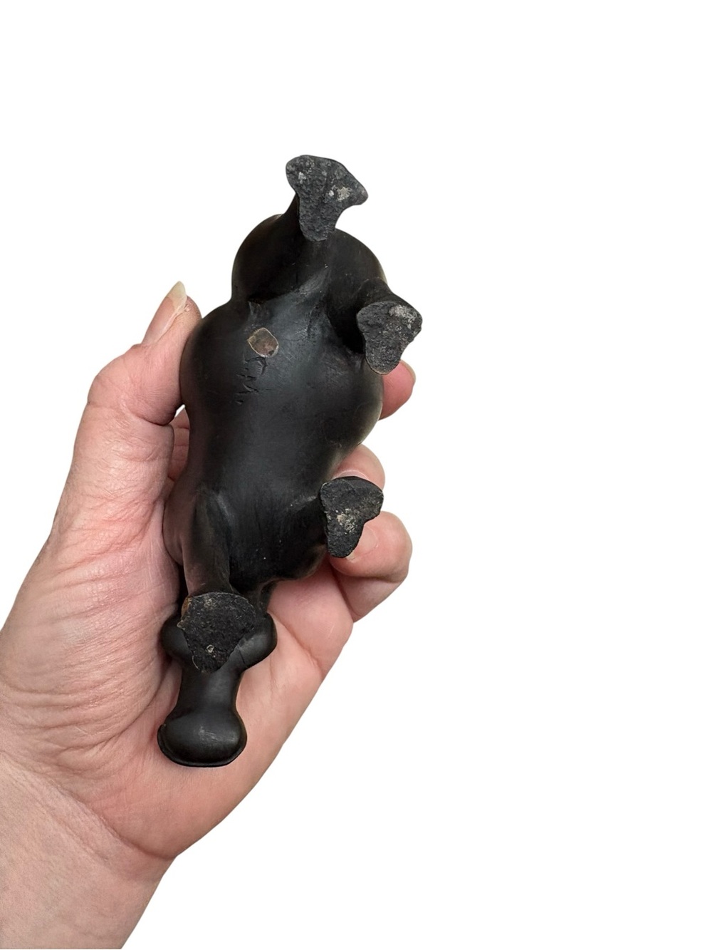 Vintage Handcarved Wooden Hippo Figurine Wood carving House Hipppotamus - Picture 4 of 12
